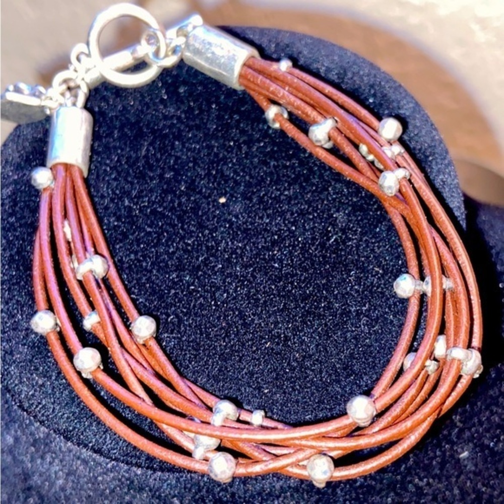 LUCKY BRAND Multi strand beaded leather bracelet
